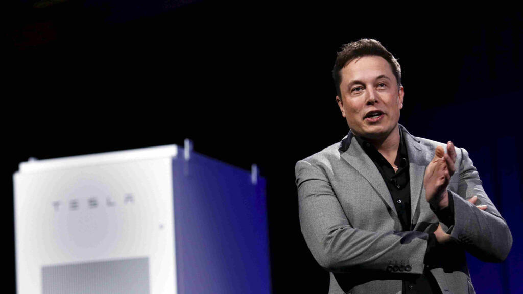 File photo Tesla Motors CEO Elon Musk reveals the Powerwall Home Battery during an event in Hawthorne, California